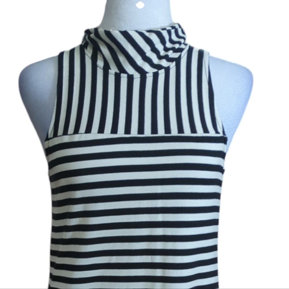 JJ Authentic mini dress with line and pocket color white/black size L - Picture 2 of 7